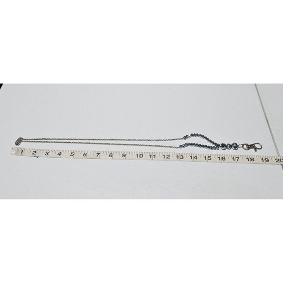 Elegant Faceted Black Silver Beaded Chunky Chain Necklace Fashion Jewelry Women - Picture 9 of 10